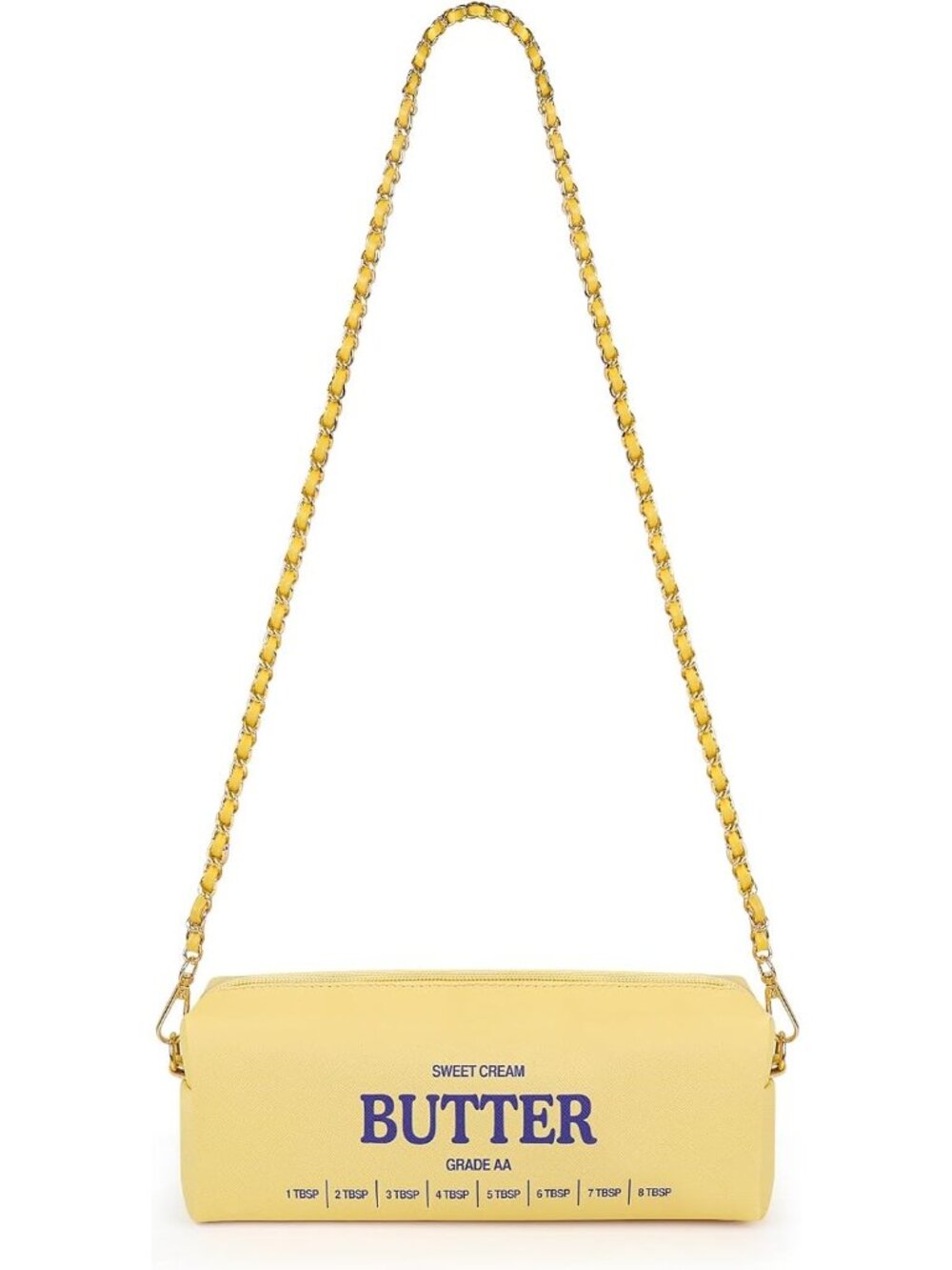 Girls Butter Crossbody Bag Foodie Baking Small Purse with Chain Shoulder Bag